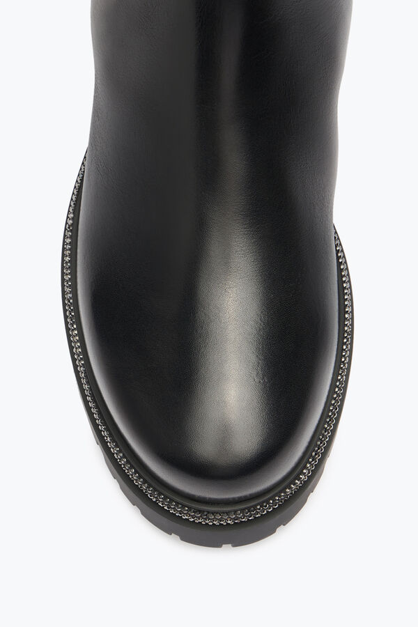 jeweled cleo kampf schwarze biker-stiefel rene caovilla