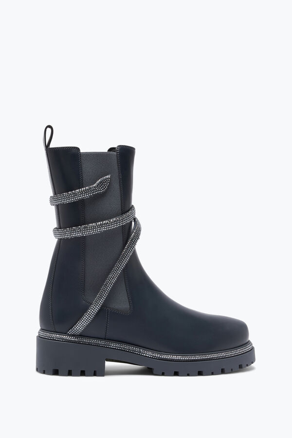 jeweled cleo grau bootie mit silber kristalle 25 rene caovilla