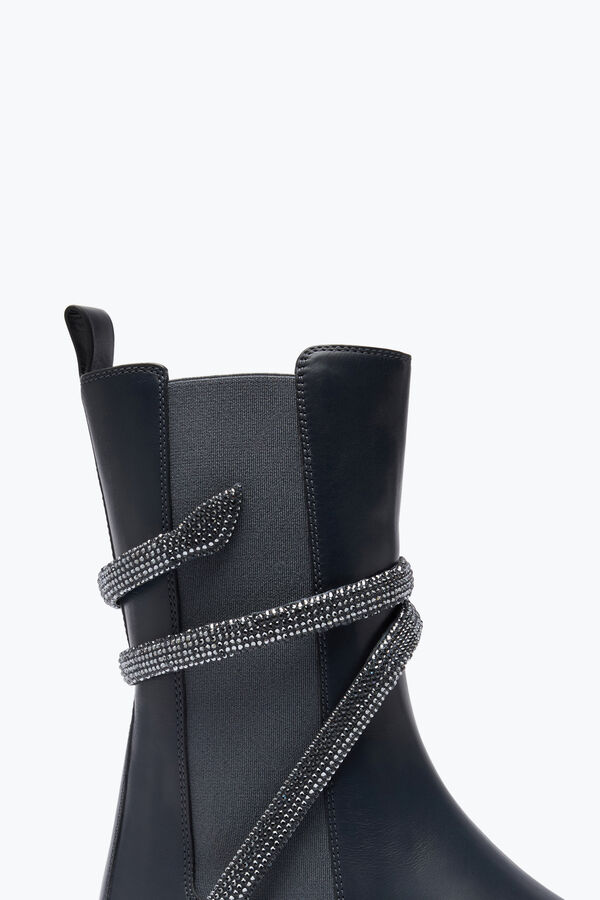 jeweled cleo grau bootie mit silber kristalle 25 rene caovilla