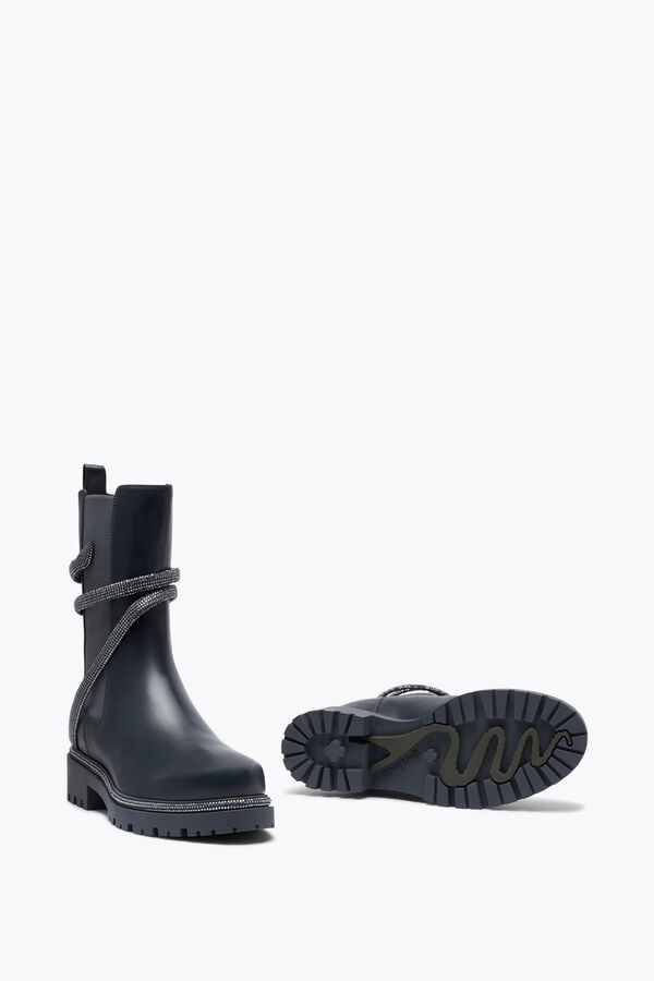 jeweled cleo grau bootie mit silber kristalle 25 rene caovilla