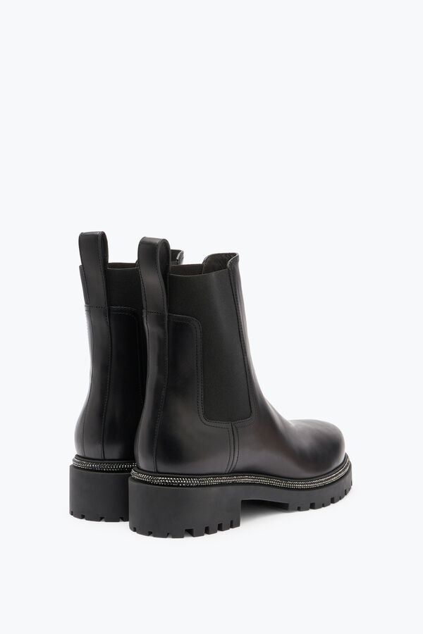 jeweled schwarzen ankle-boots aus leder bika rene caovilla