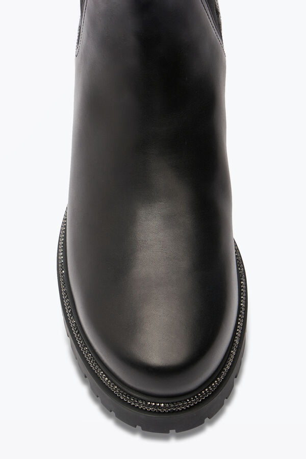 jeweled schwarzen ankle-boots aus leder bika rene caovilla