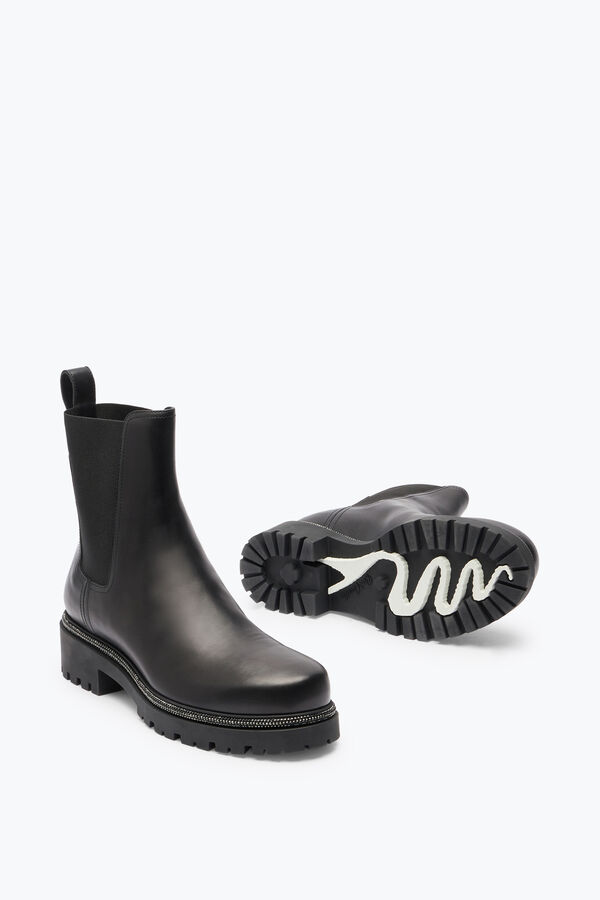 jeweled schwarzen ankle-boots aus leder bika rene caovilla