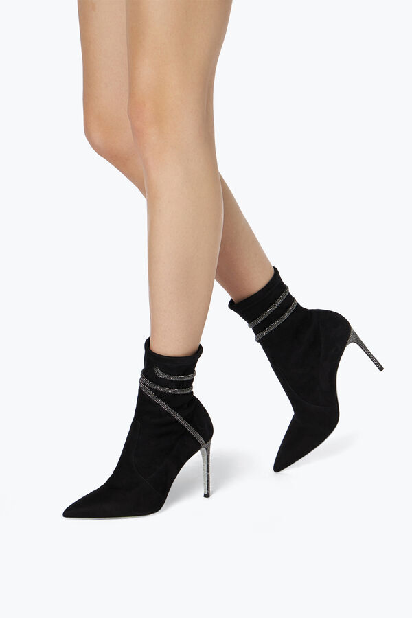 jeweled cleo kristalle schwarz bootie 100 rene caovilla