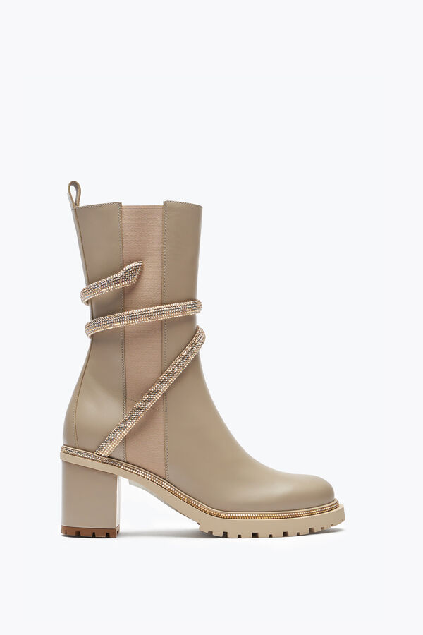 jeweled cleo kristalle beige bootie 60 rene caovilla