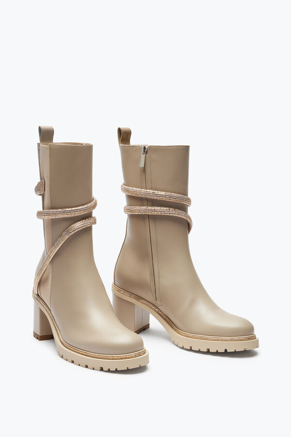 jeweled cleo kristalle beige bootie 60 rene caovilla