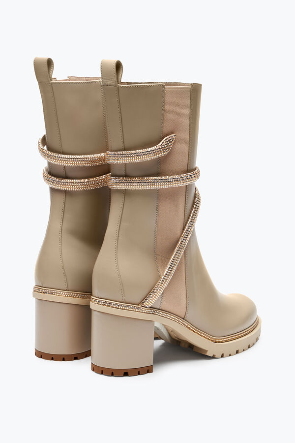 jeweled cleo kristalle beige bootie 60 rene caovilla