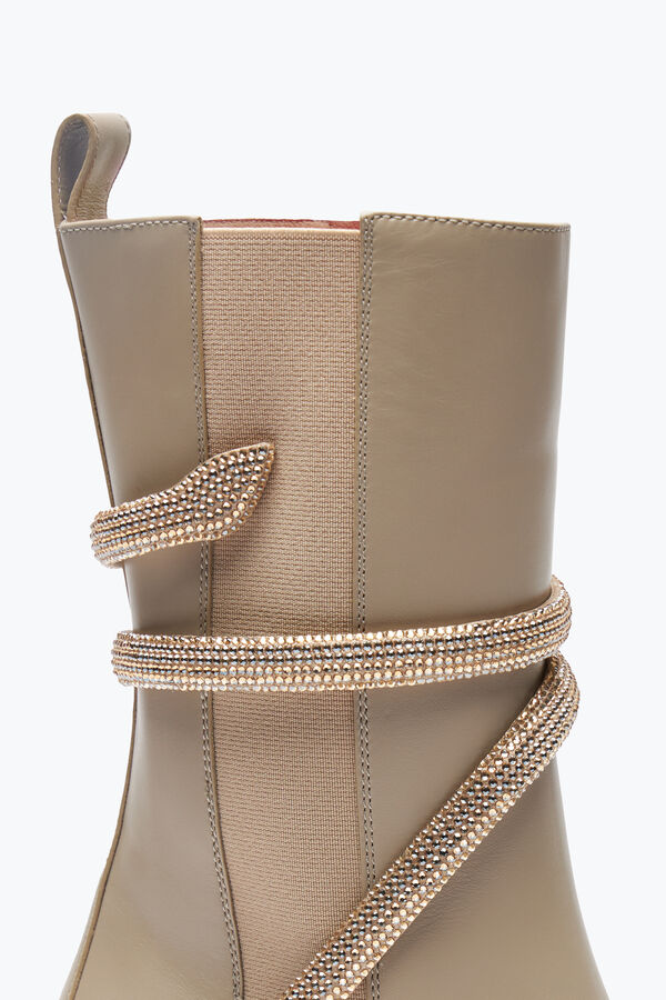 jeweled cleo kristalle beige bootie 60 rene caovilla