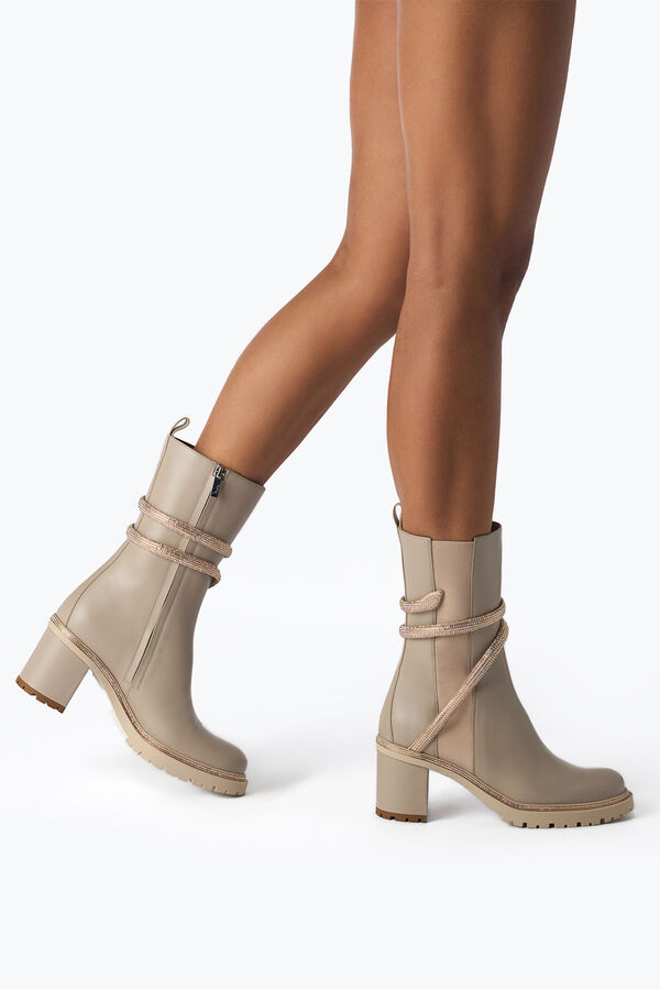 jeweled cleo kristalle beige bootie 60 rene caovilla