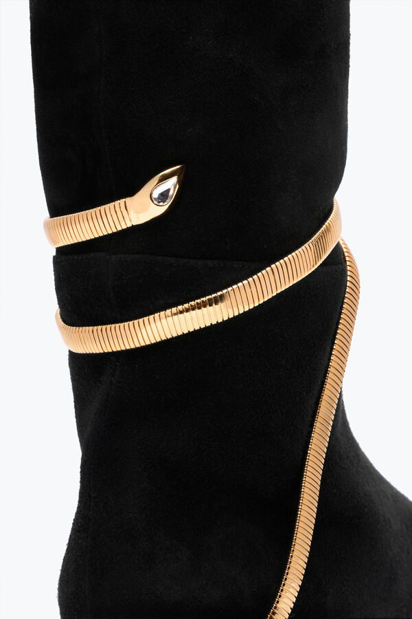 jeweled juniper soft-boot in black suede 20 rene caovilla