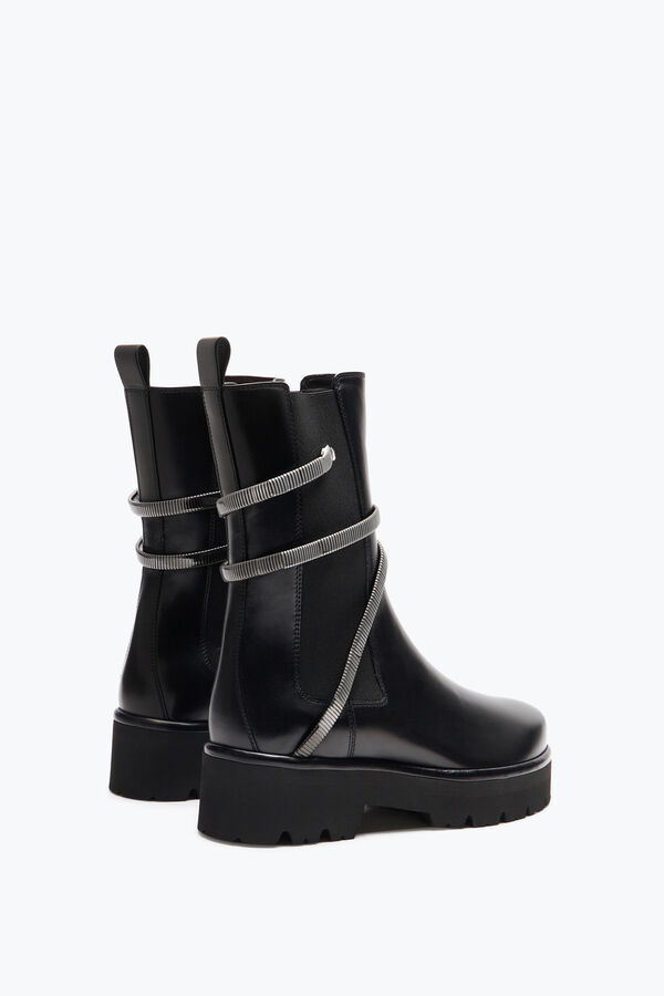 jeweled juniper schwarz und silber biker boot 45 rene caovilla