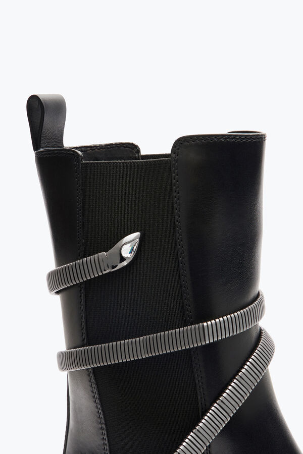 jeweled juniper schwarz und silber biker boot 45 rene caovilla