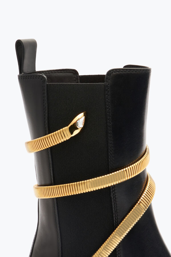 jeweled juniper schwarz und gold biker boot 45 rene caovilla