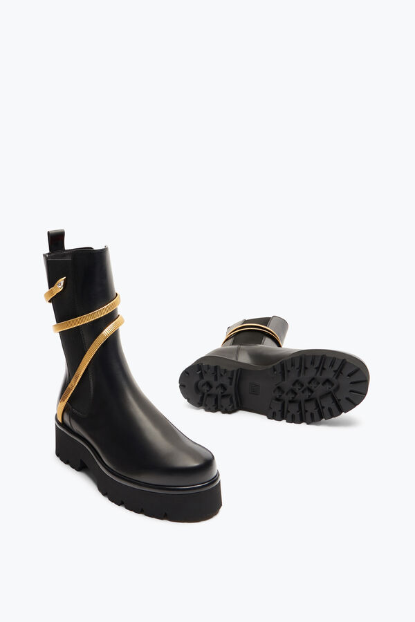 jeweled juniper schwarz und gold biker boot 45 rene caovilla