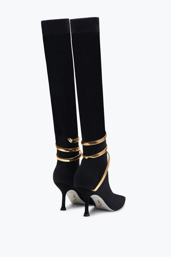 jeweled juniper schwarz und gold soft boot 80 rene caovilla