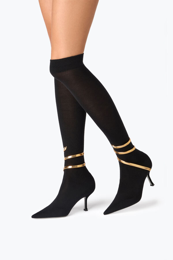 jeweled juniper schwarz und gold soft boot 80 rene caovilla