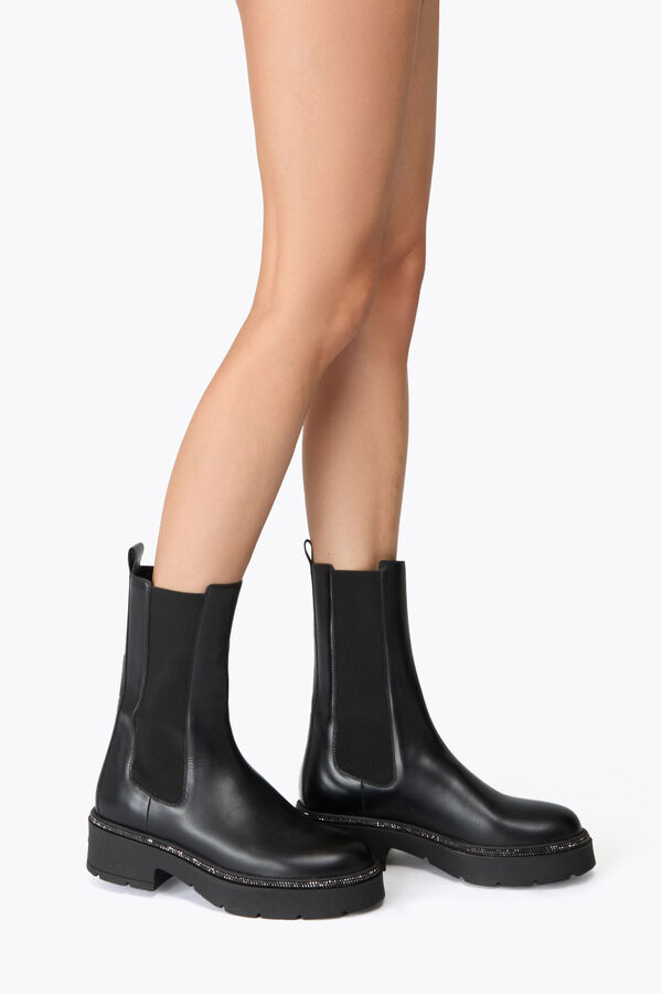 jeweled bika schwarz ankle boot mit kristallen 50 rene caovilla