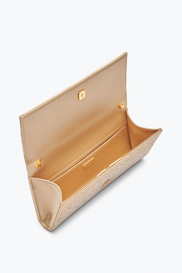 jeweled zafira gold kupplung mit all-over-kristalle rene caovilla
