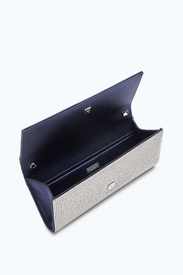 jeweled zafira blue clutch mit all-over-kristalle rene caovilla