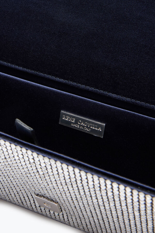 jeweled zafira blue clutch mit all-over-kristalle rene caovilla