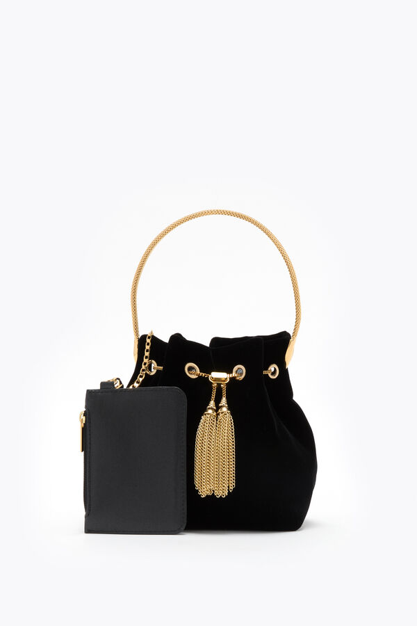 jeweled deva black velvet mini bag rene caovilla