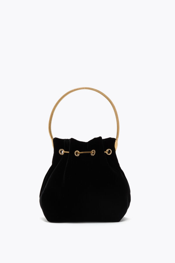 jeweled deva black velvet mini bag rene caovilla