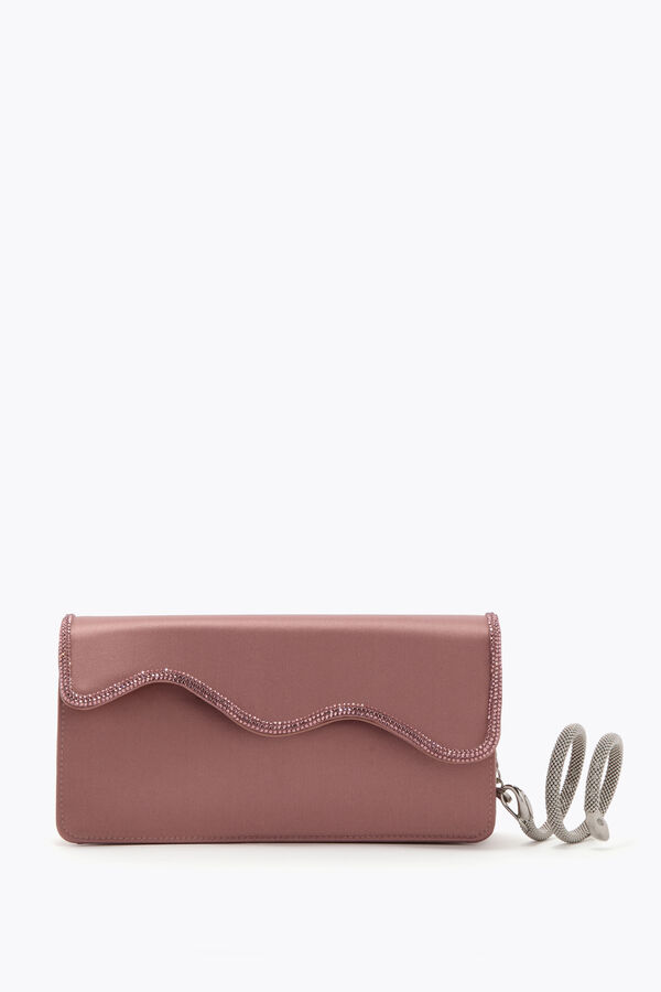 jeweled onda powder pink clutch rene caovilla