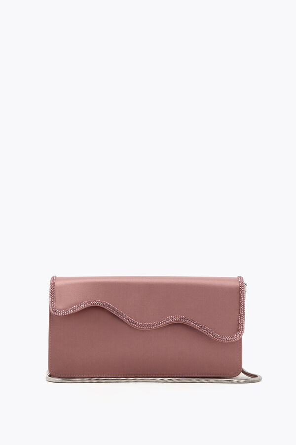 jeweled onda powder pink clutch rene caovilla