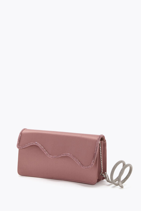 jeweled onda powder pink clutch rene caovilla