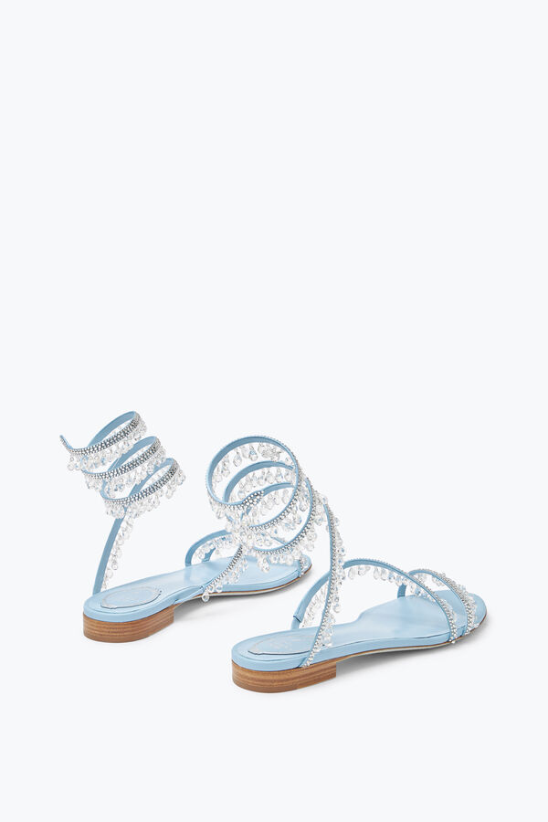jeweled kronleuchter flat light blue sandal 10 rene caovilla