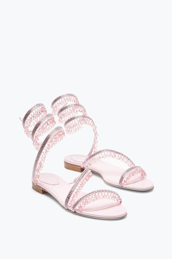jeweled kronleuchter barbie pink flat sandal 10 rene caovilla