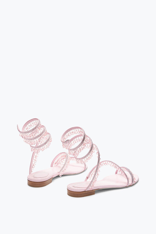 jeweled kronleuchter barbie pink flat sandal 10 rene caovilla