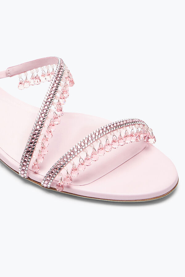 jeweled kronleuchter barbie pink flat sandal 10 rene caovilla