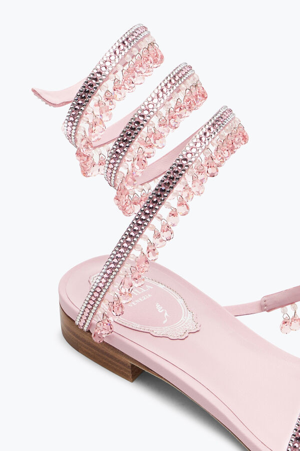 jeweled kronleuchter barbie pink flat sandal 10 rene caovilla