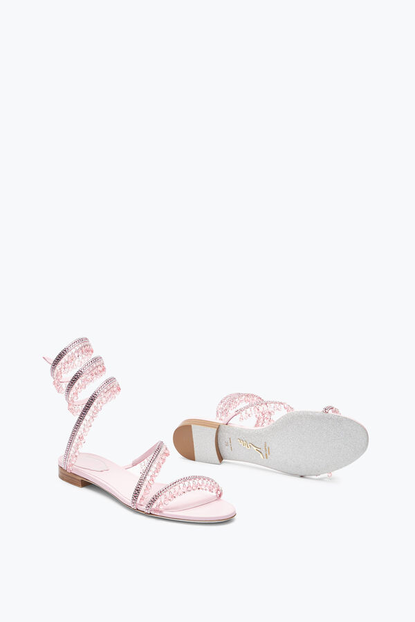jeweled kronleuchter barbie pink flat sandal 10 rene caovilla