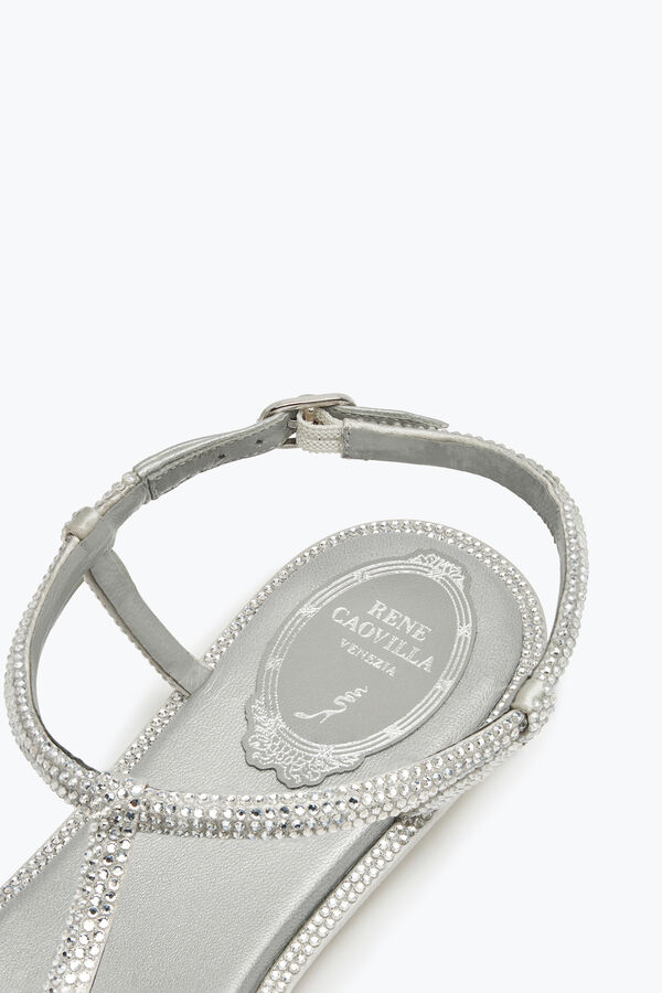 jeweled diana crystal gray sandal 10 rene caovilla