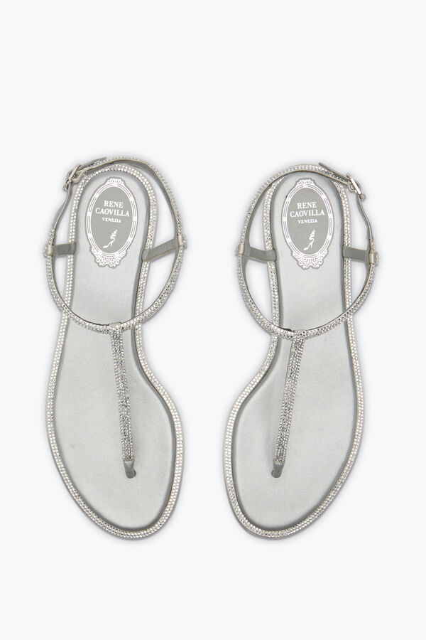 jeweled diana crystal gray sandal 10 rene caovilla