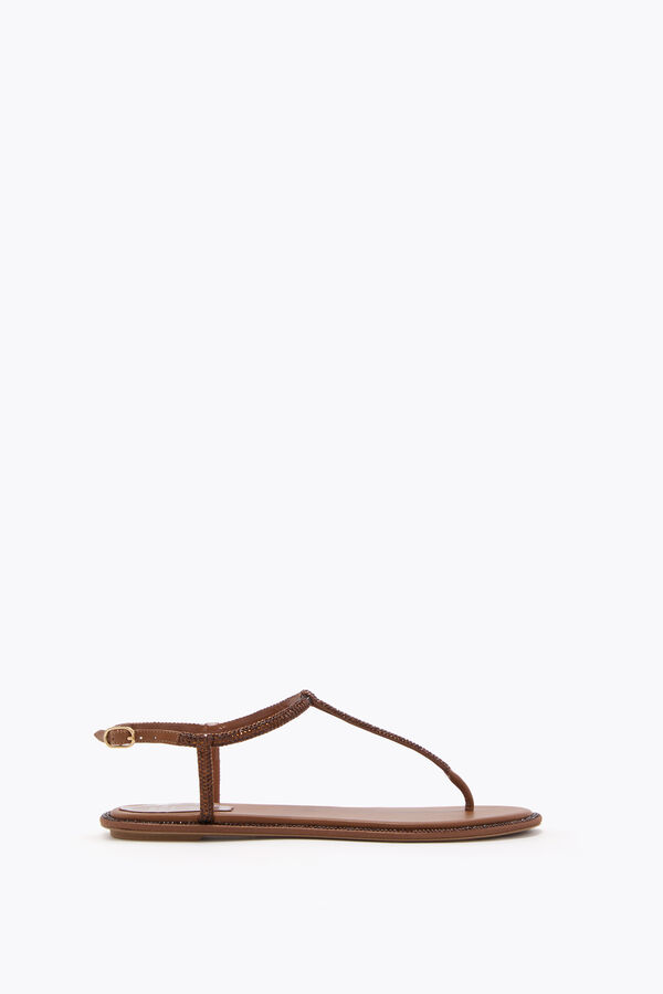 jeweled diana cognac-sandalen mit kristallen 10 rene caovilla