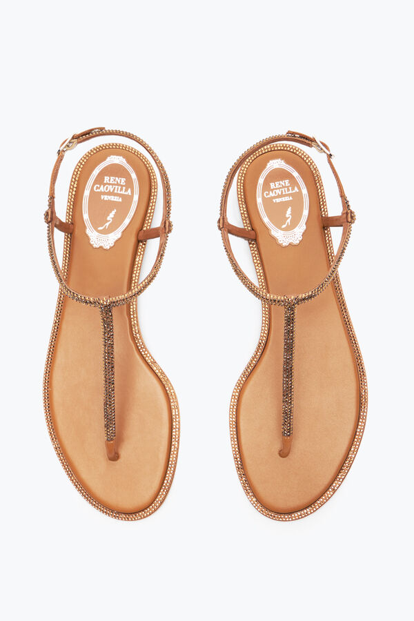jeweled diana cognac-sandalen mit kristallen 10 rene caovilla