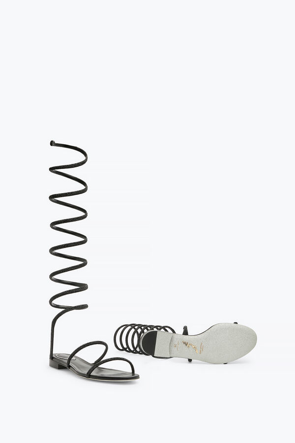 jeweled supercleo crystal black sandal 10 rene caovilla