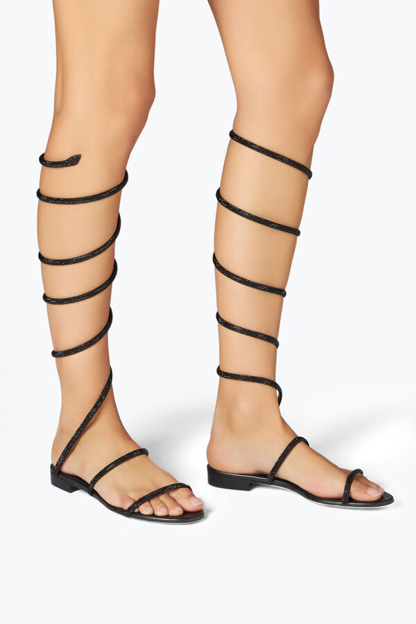 jeweled supercleo crystal black sandal 10 rene caovilla