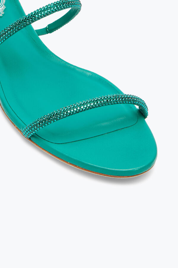 jeweled supercleo crystal emerald green sandal 10 rene caovilla