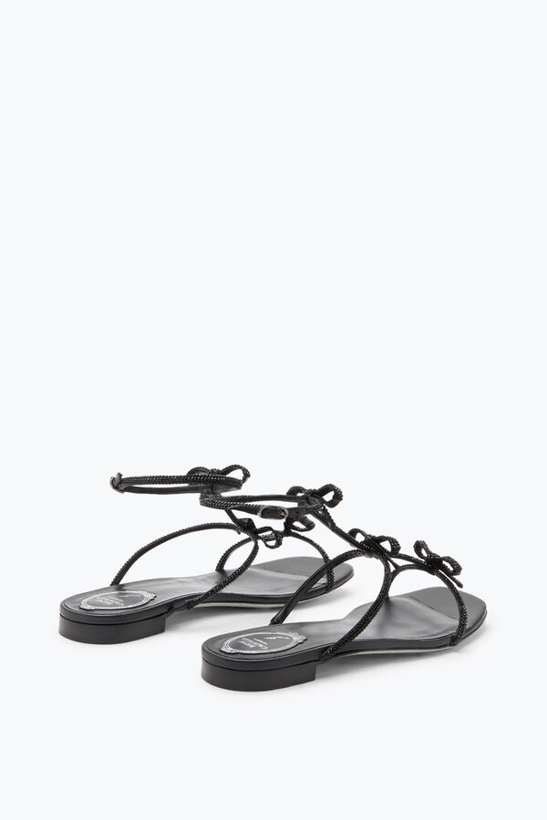 jeweled caterina black flat sandal 10 rene caovilla