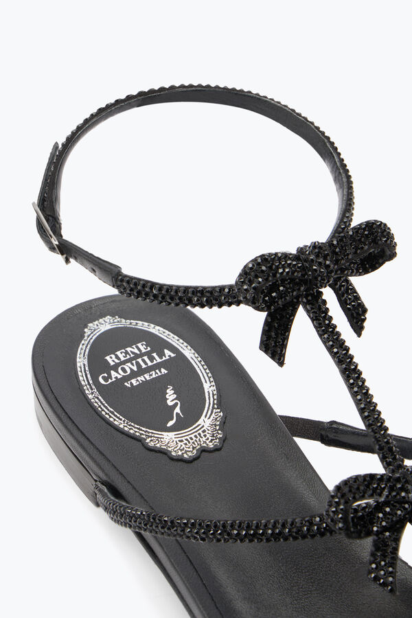 jeweled caterina black flat sandal 10 rene caovilla