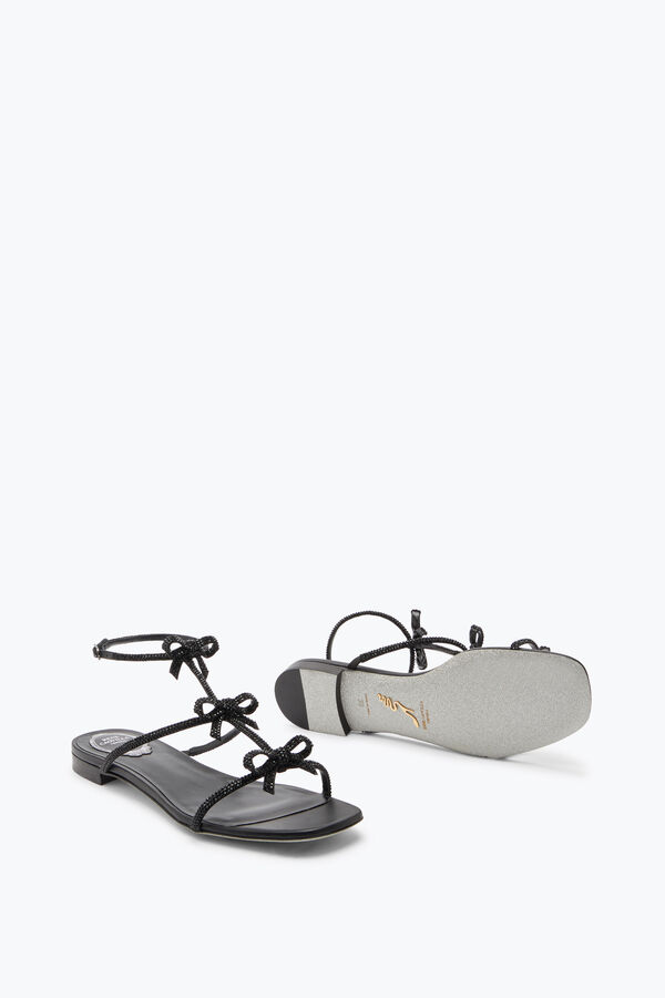 jeweled caterina black flat sandal 10 rene caovilla