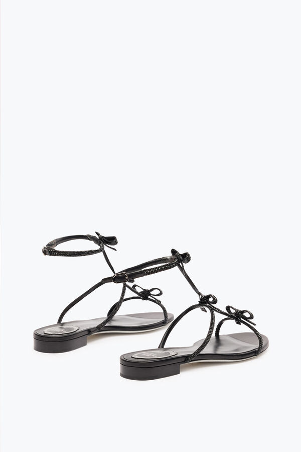 jeweled caterina black flat sandal 10 rene caovilla