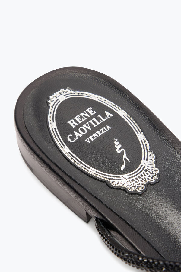 jeweled caterina black flat sandal 10 rene caovilla