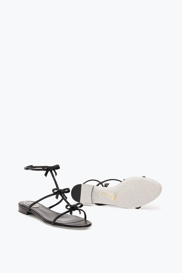jeweled caterina black flat sandal 10 rene caovilla