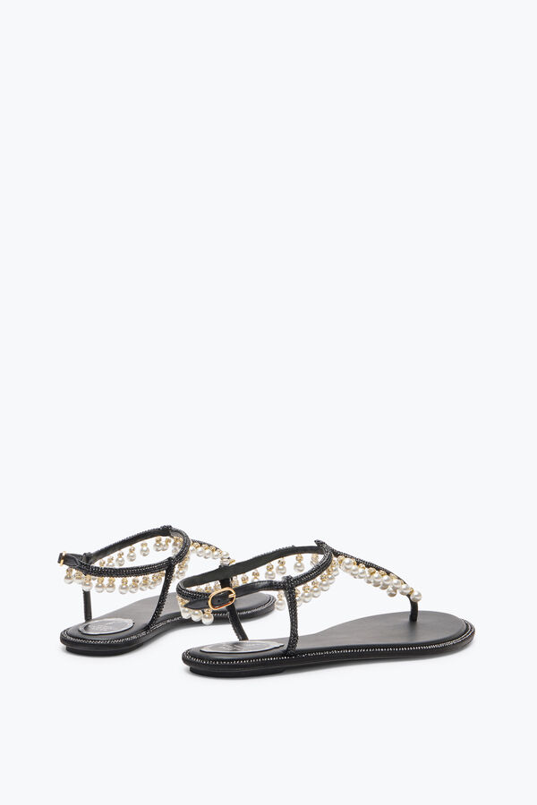 jeweled diana schwarz sandale mit perlen 10 rene caovilla
