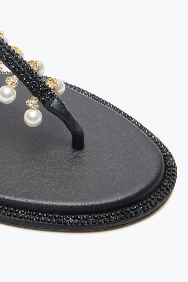 jeweled diana schwarz sandale mit perlen 10 rene caovilla
